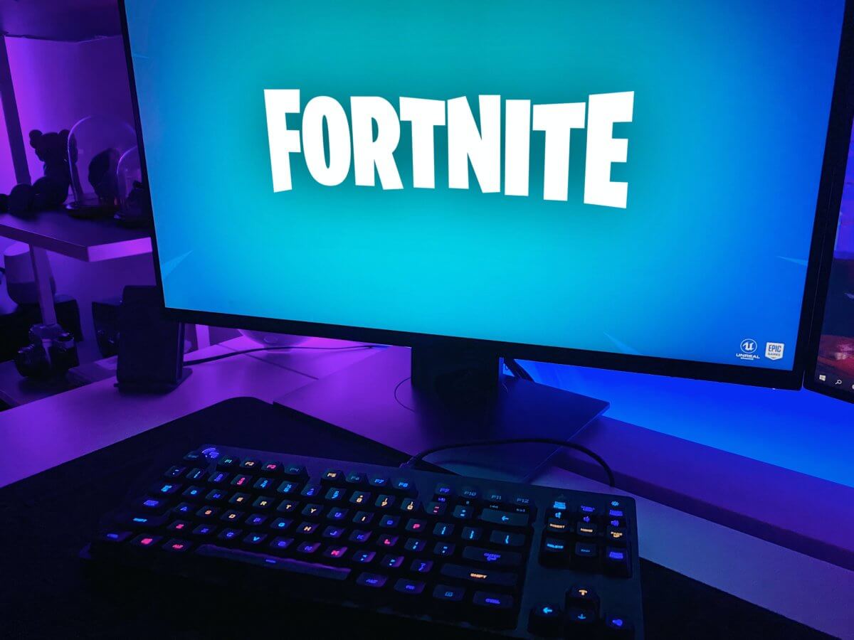 Fortnite on a computer monitor