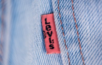 Levi's logo on pair of denim jeans