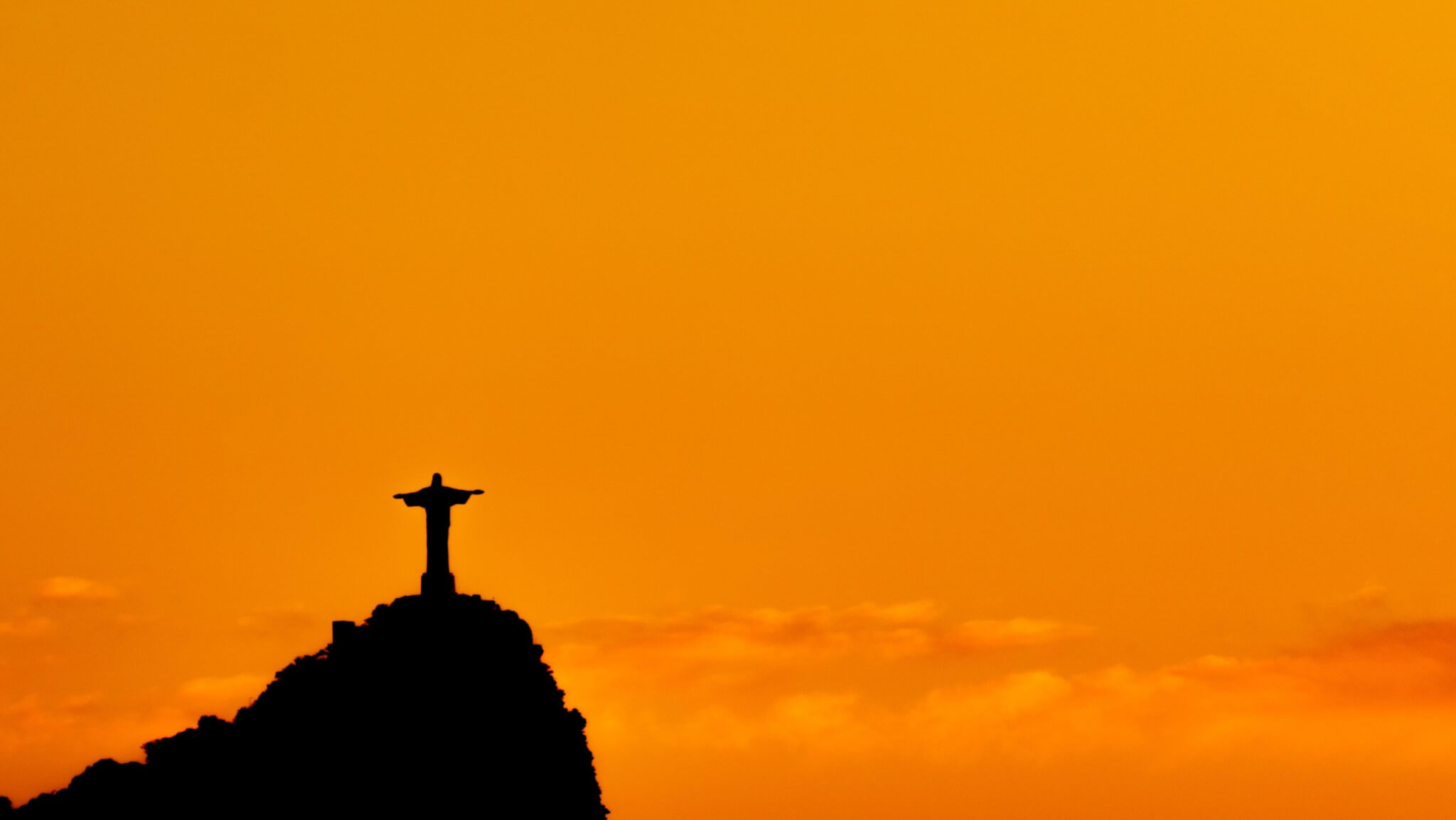 Sunset in Rio de Janeiro.