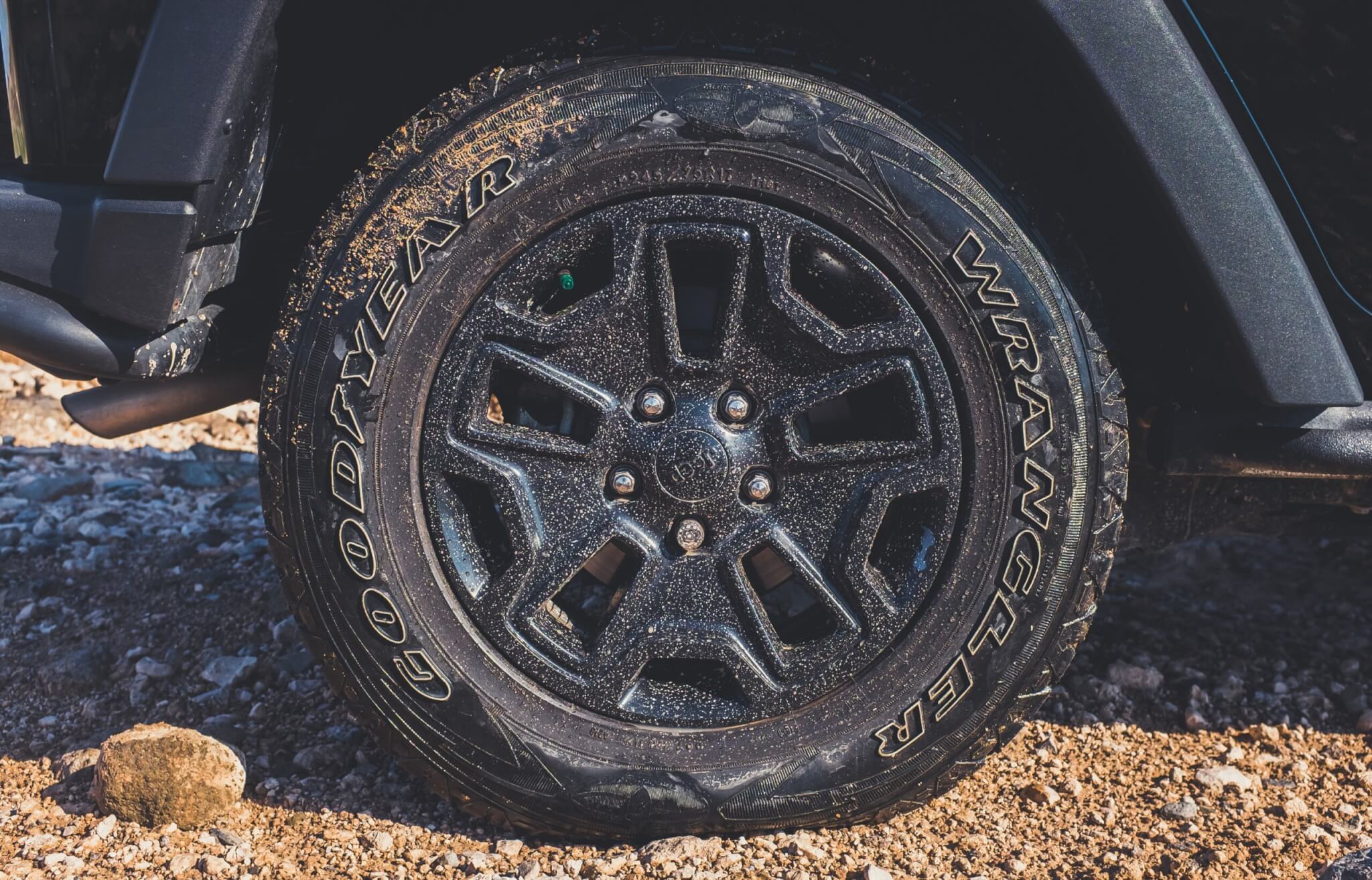 Goodyear tires on a Jeep Wrangler