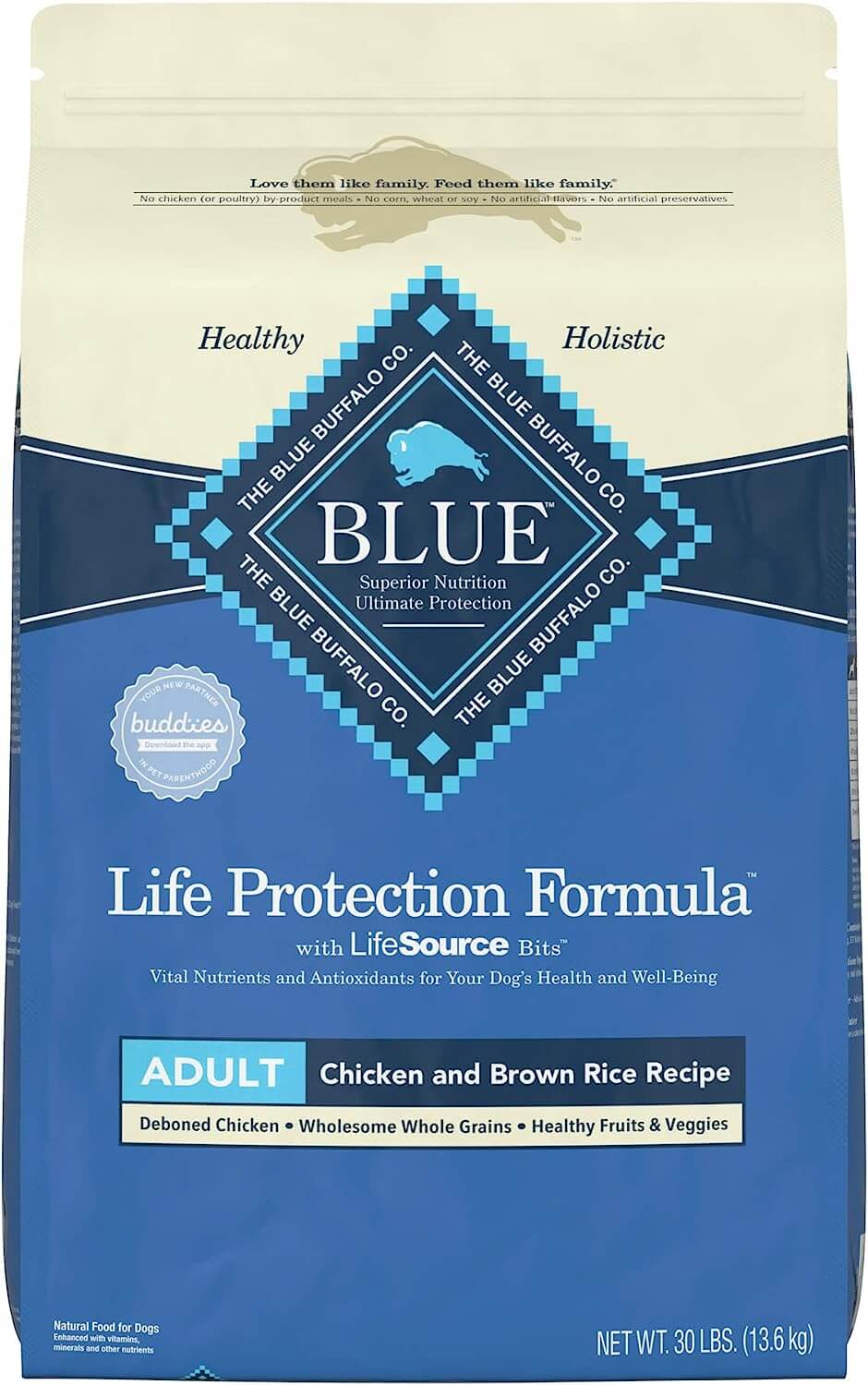Blue Buffalo Life Protection Formula Natural Adult Dry Dog Food, Chicken and Brown Rice