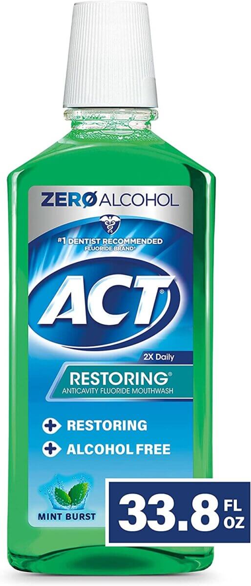 ACT Restoring Zero Alcohol Fluoride Mouthwash