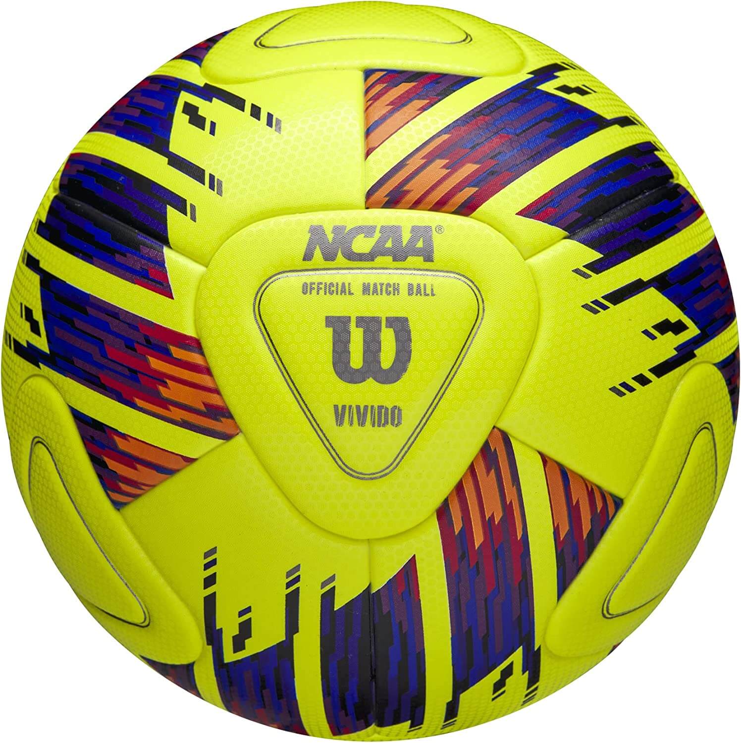 neon yellow and colored soccer ball