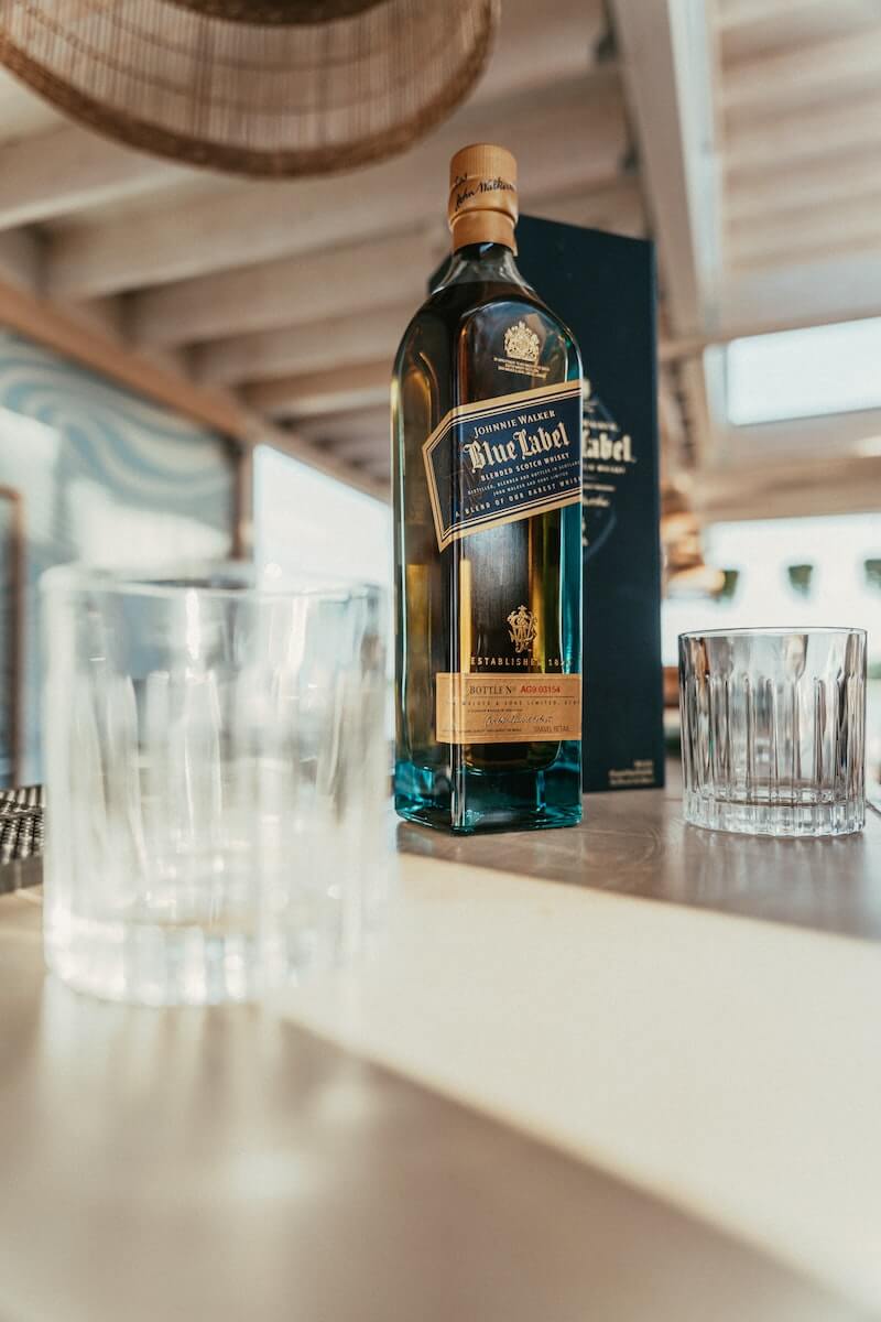 Johnnie Walker Blue Label whiskey bottle