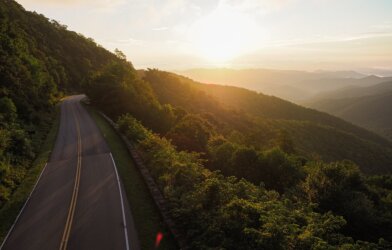 Beautiful Asheville, North Carolina sunrise.