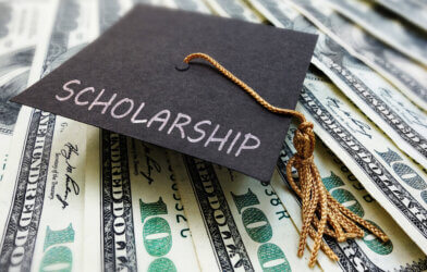 College scholarship stock photo