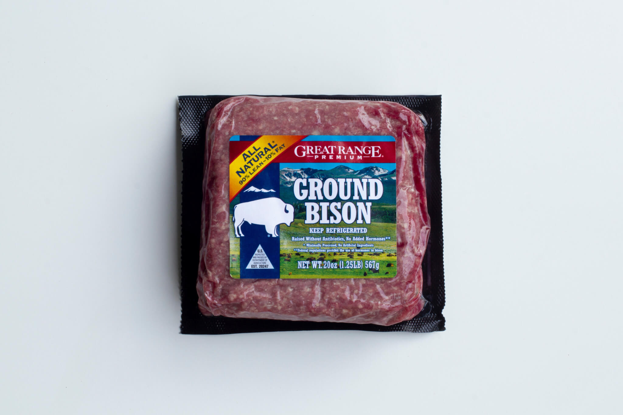 Great Range ground bison meat.