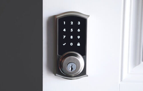 Digital smart lock on a door