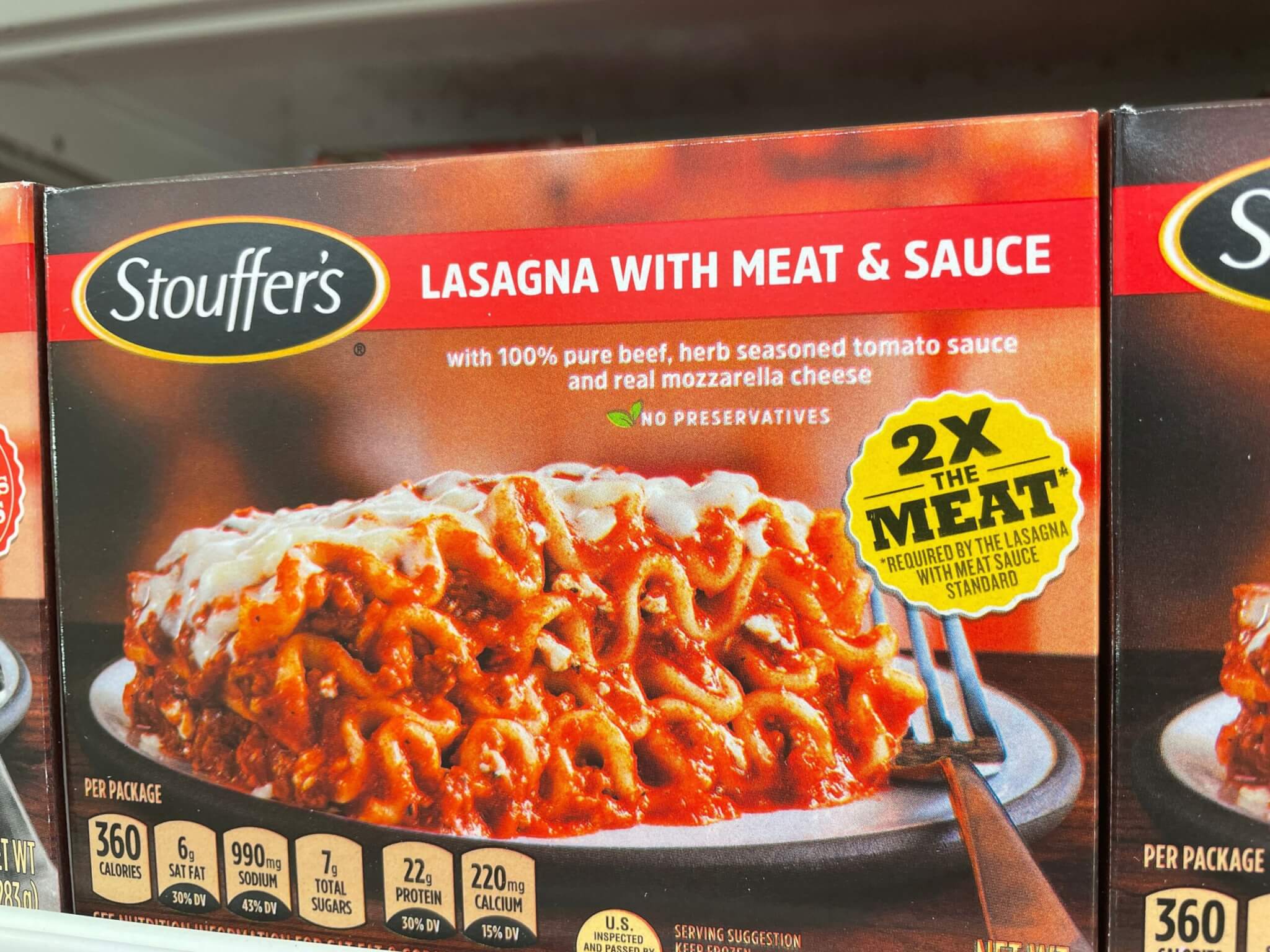 Stouffer's Frozen Lasagna with Meat and Sauce