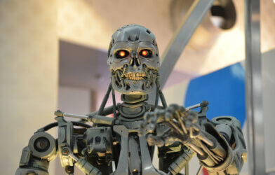 Human Size T-800 Endoskeleton Model from the Terminator 3D in Universal Studios Japan.