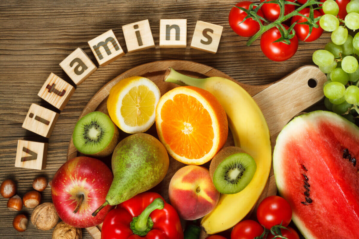 Vitamins found in fruits and vegetables