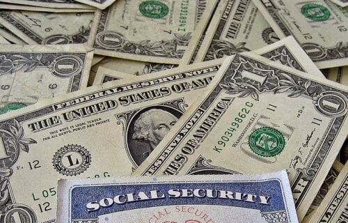 Social Security Card and money