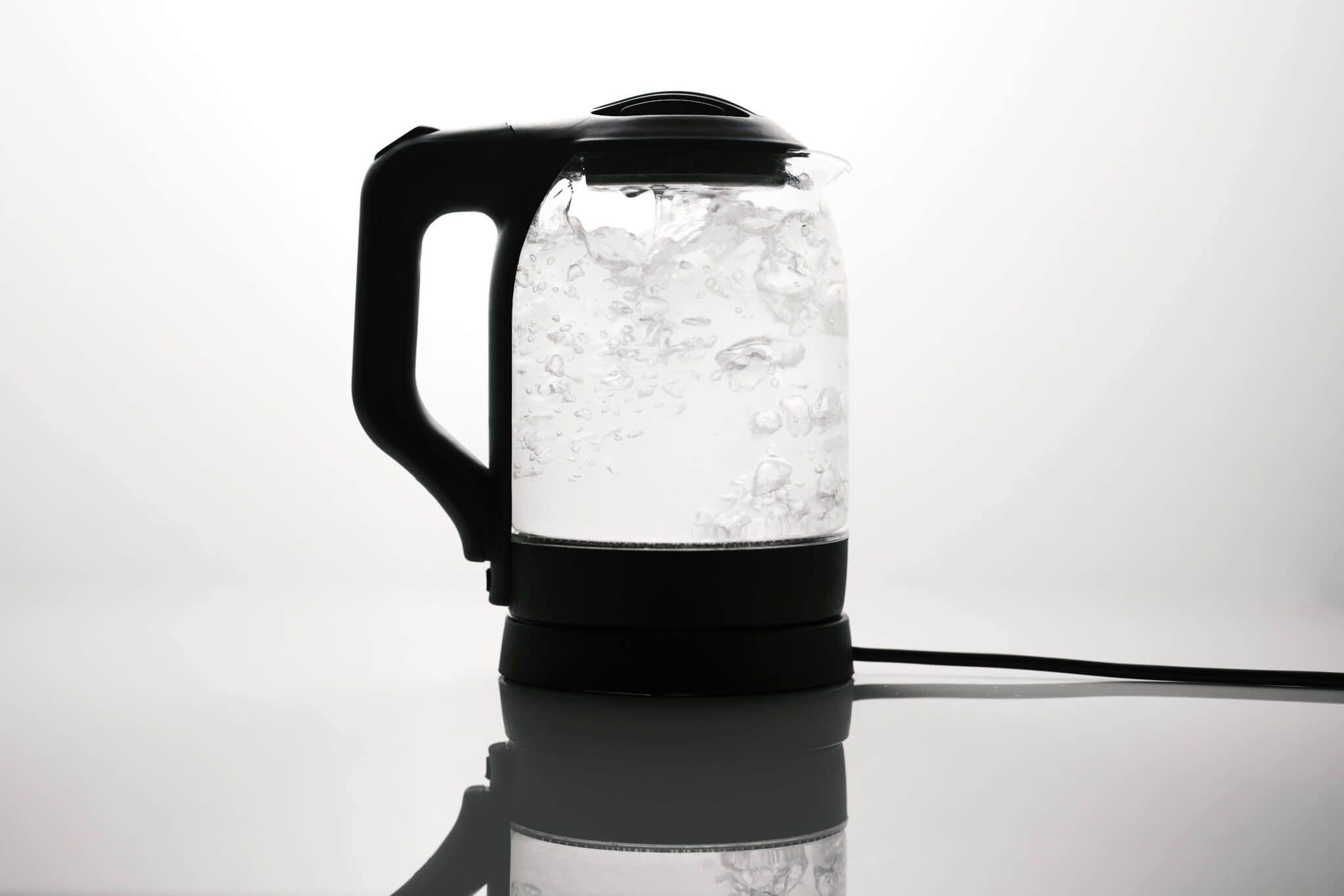 an electric kettle boiling water