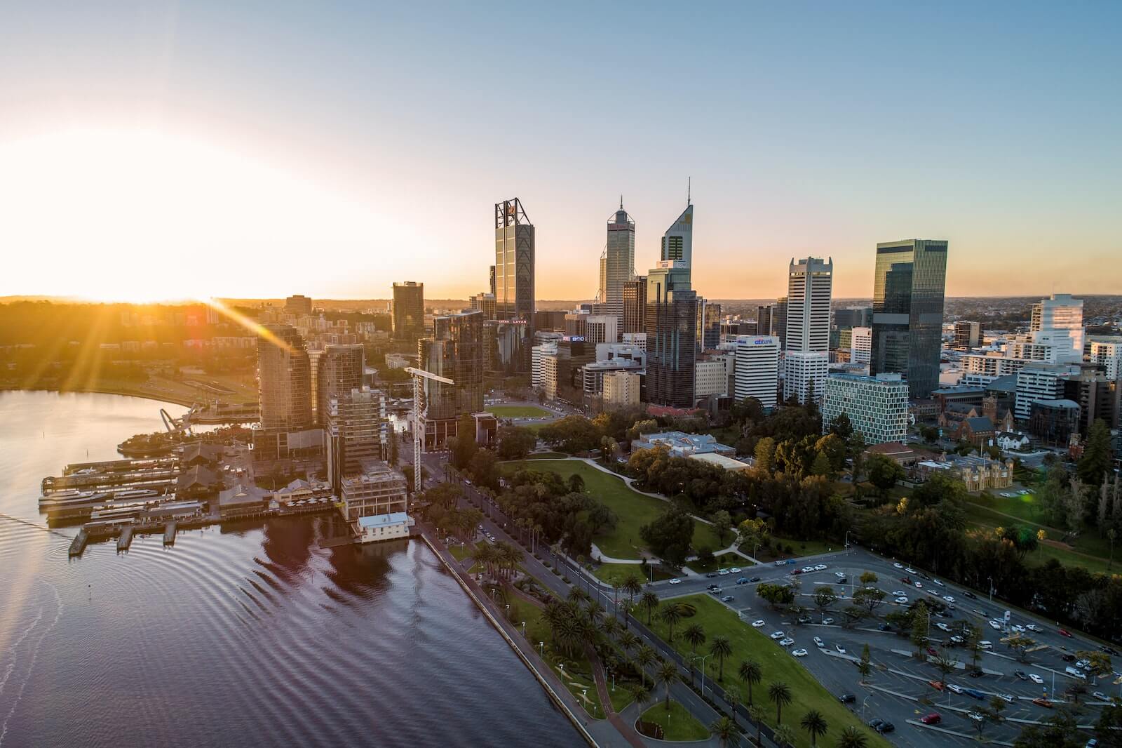 Perth skyline in Australia