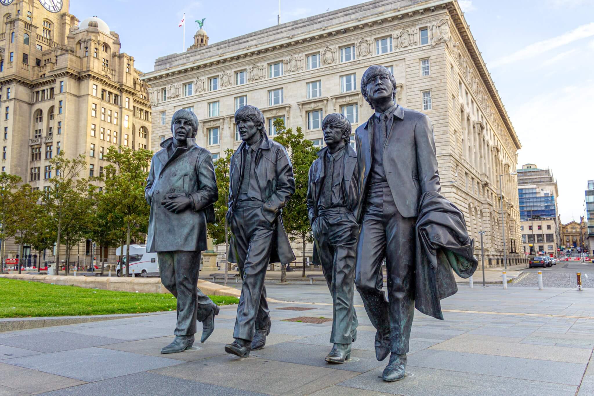 sculpture of the Beatles