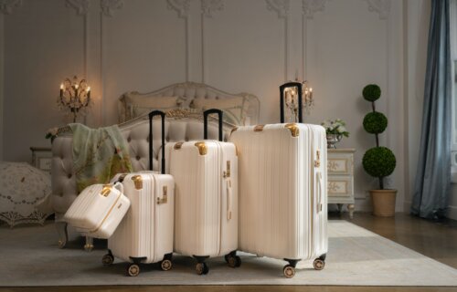 Luggage set in hotel
