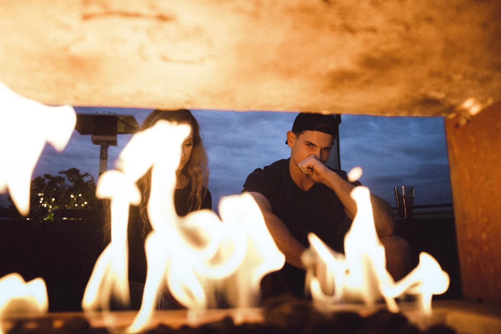 Photo of couple being burned