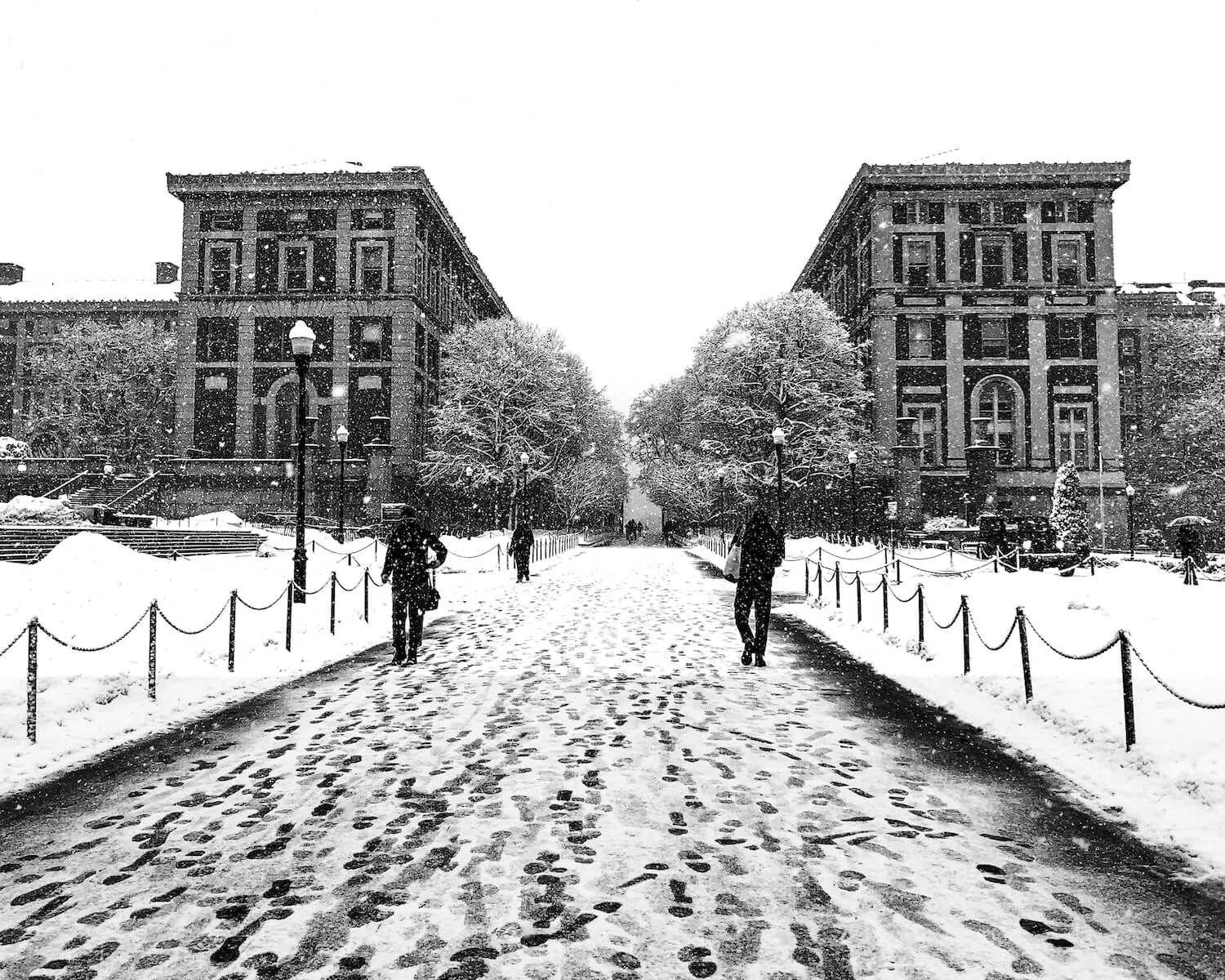Columbia University in the winter