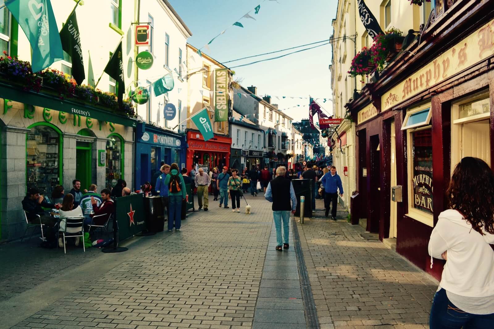people walking in Galway