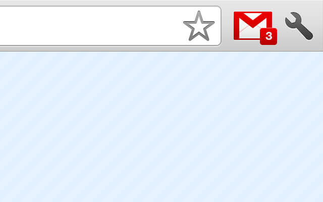mail symbol in corner of browser