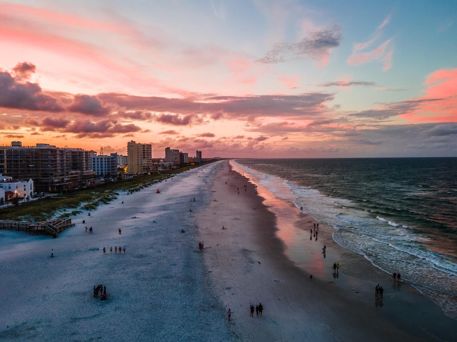 Beach sunset in Jacksonville, Florida