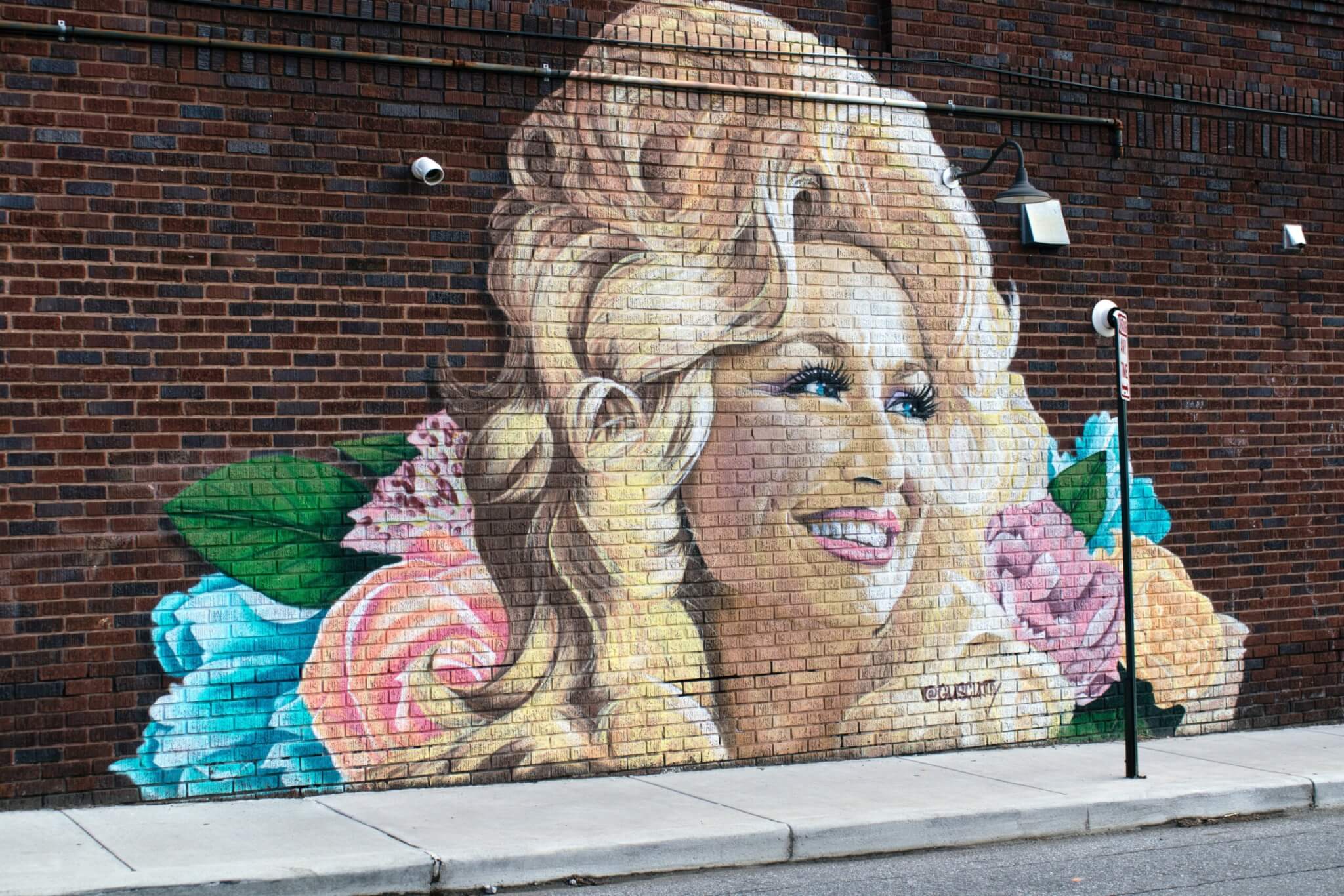 Dolly Parton mural in Asheville