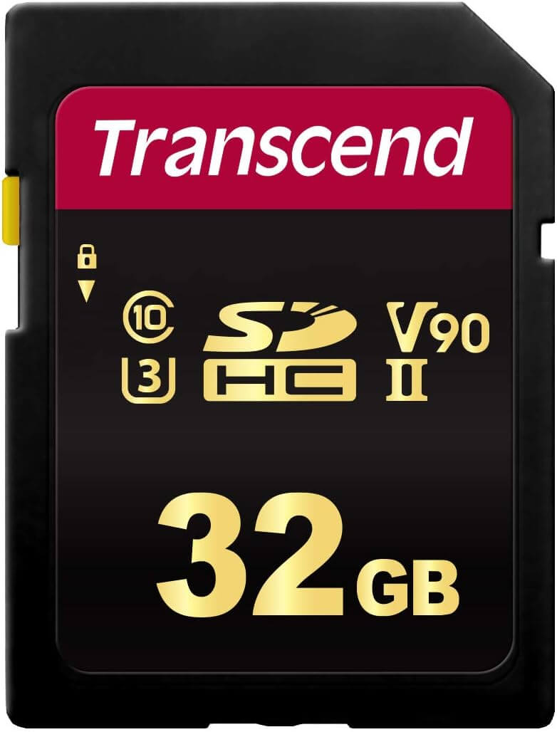 Transcend 32 GB Uhs-II Class 3 V90 SDHC Flash Memory Card 
