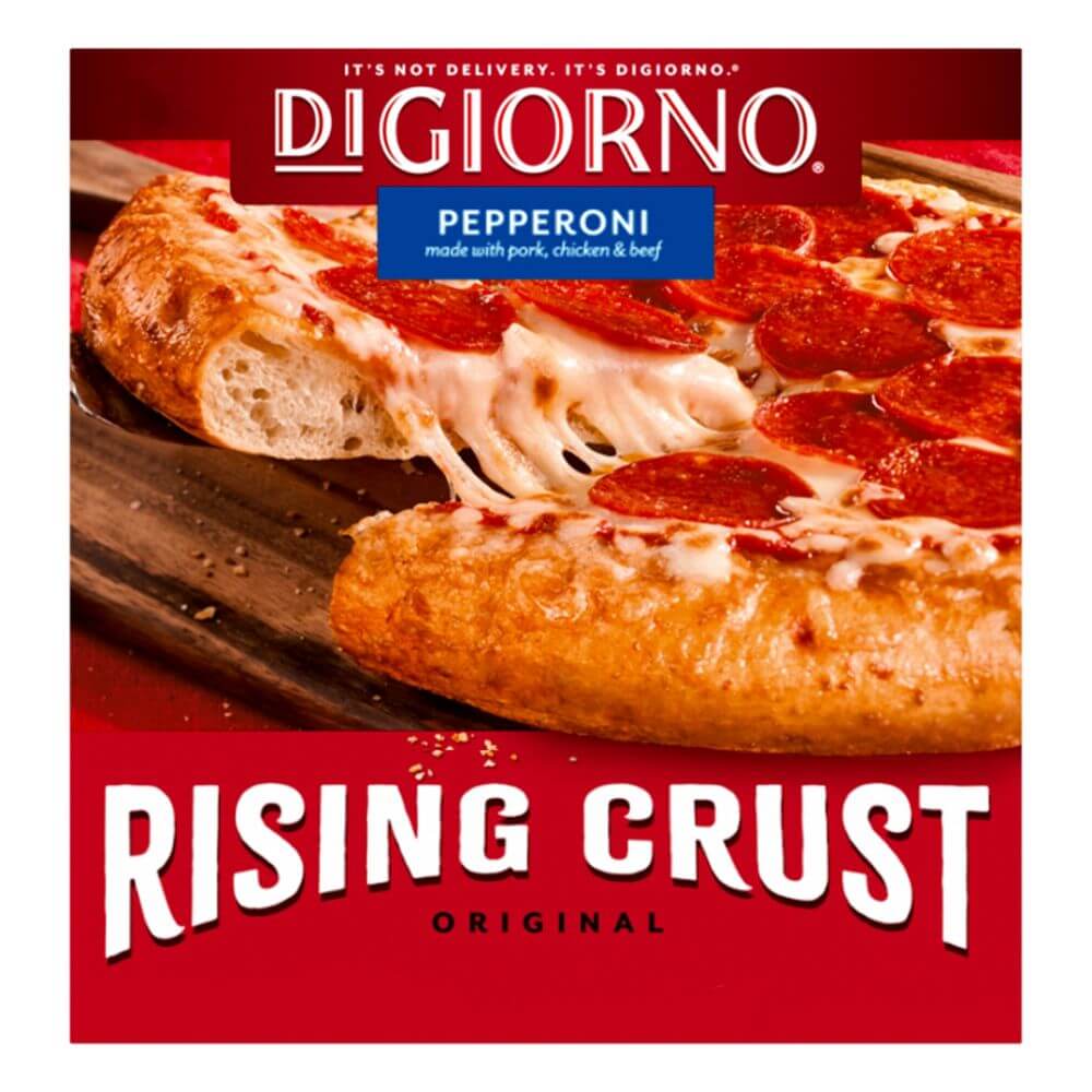 DiGiorno Rising Crust Pepperoni Pizza frozen pizza box