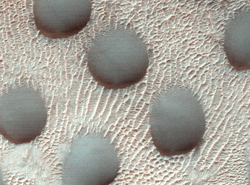Mars frost circles