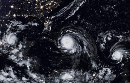 satellite image of hurricanes