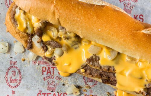 Philly cheesesteak from Pat's King of Steaks