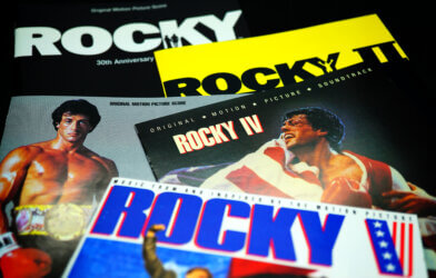 CD covers of the American sports boxing movie series Rocky.