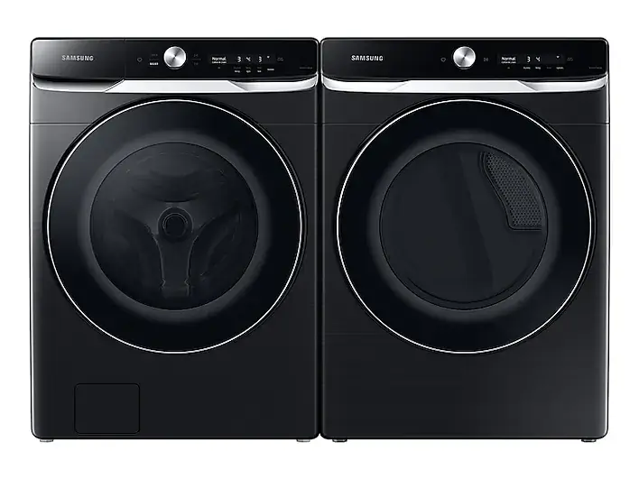 black washer and dryer set