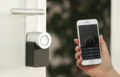 smart lock and mobile phone
