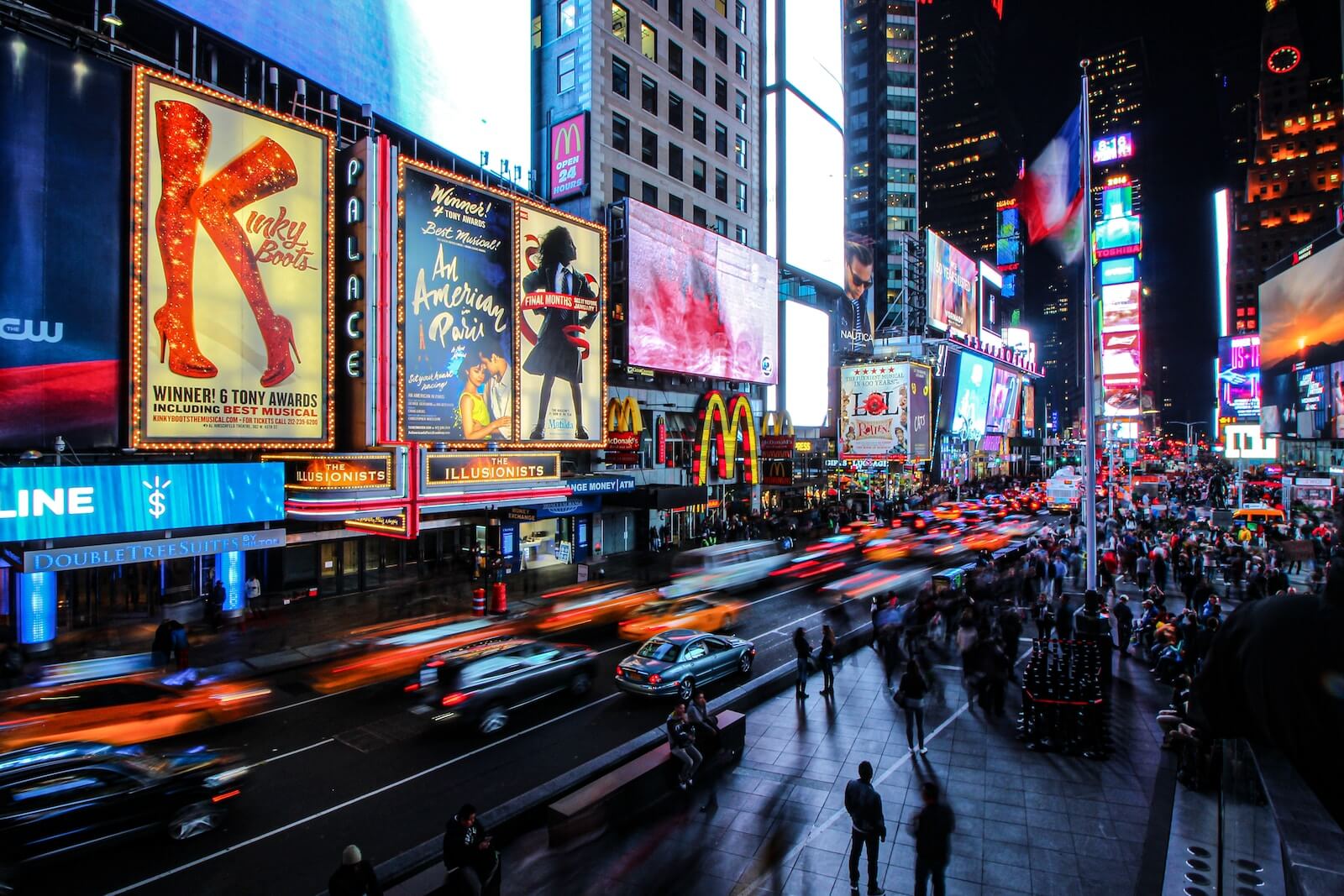 Broadway Theatre District in New York City