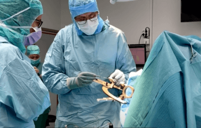 Surgeons perform stem cell transplant in hospital