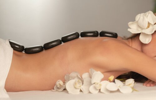 hot stone massage at a spa