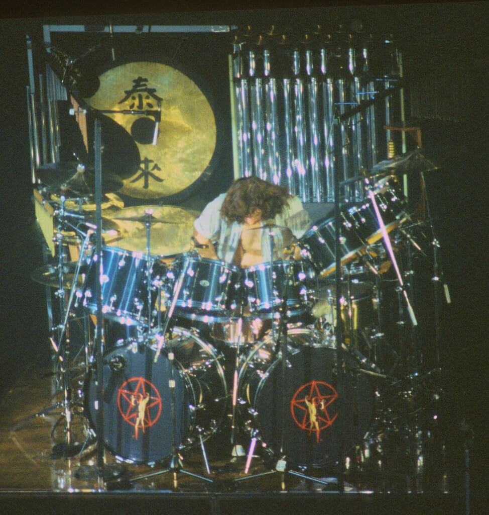 Neil Peart on the drums 1979