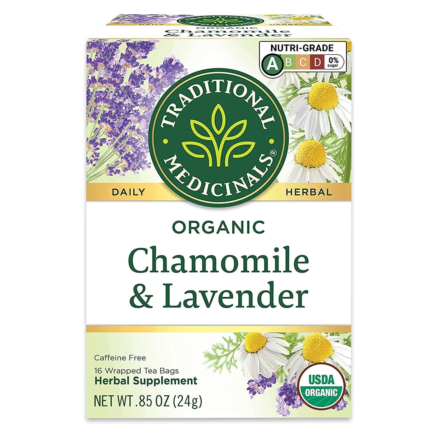 Traditional Medicinals Organic Chamomile & Lavender Herbal Tea
