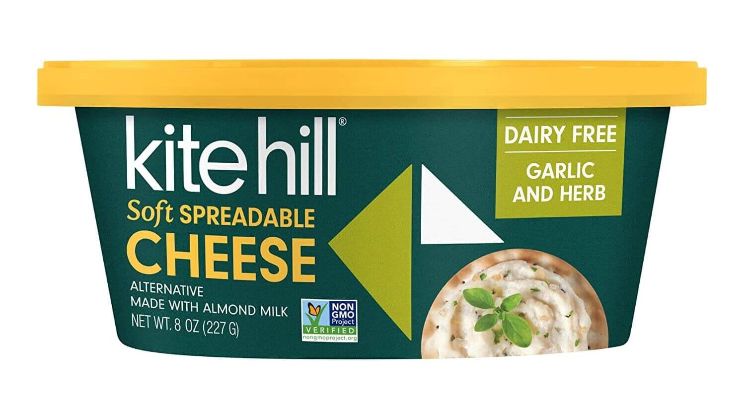 Kite Hill almond milk garlic and herb cream cheese