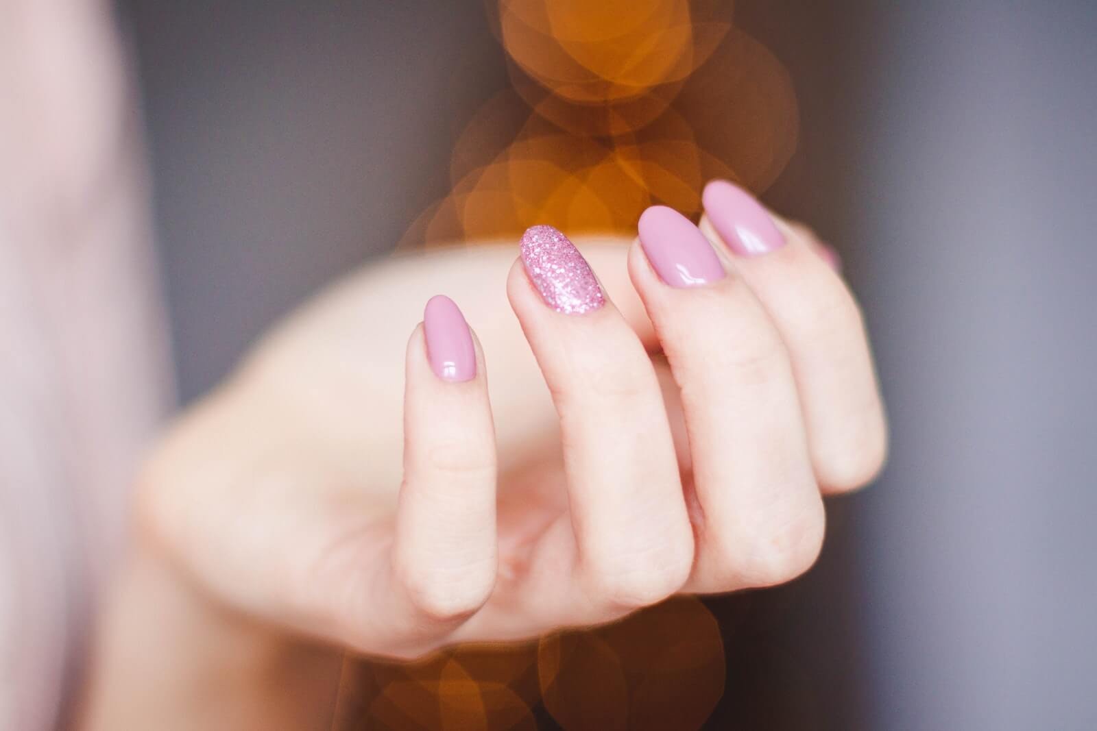 Pink Manicure on hand
