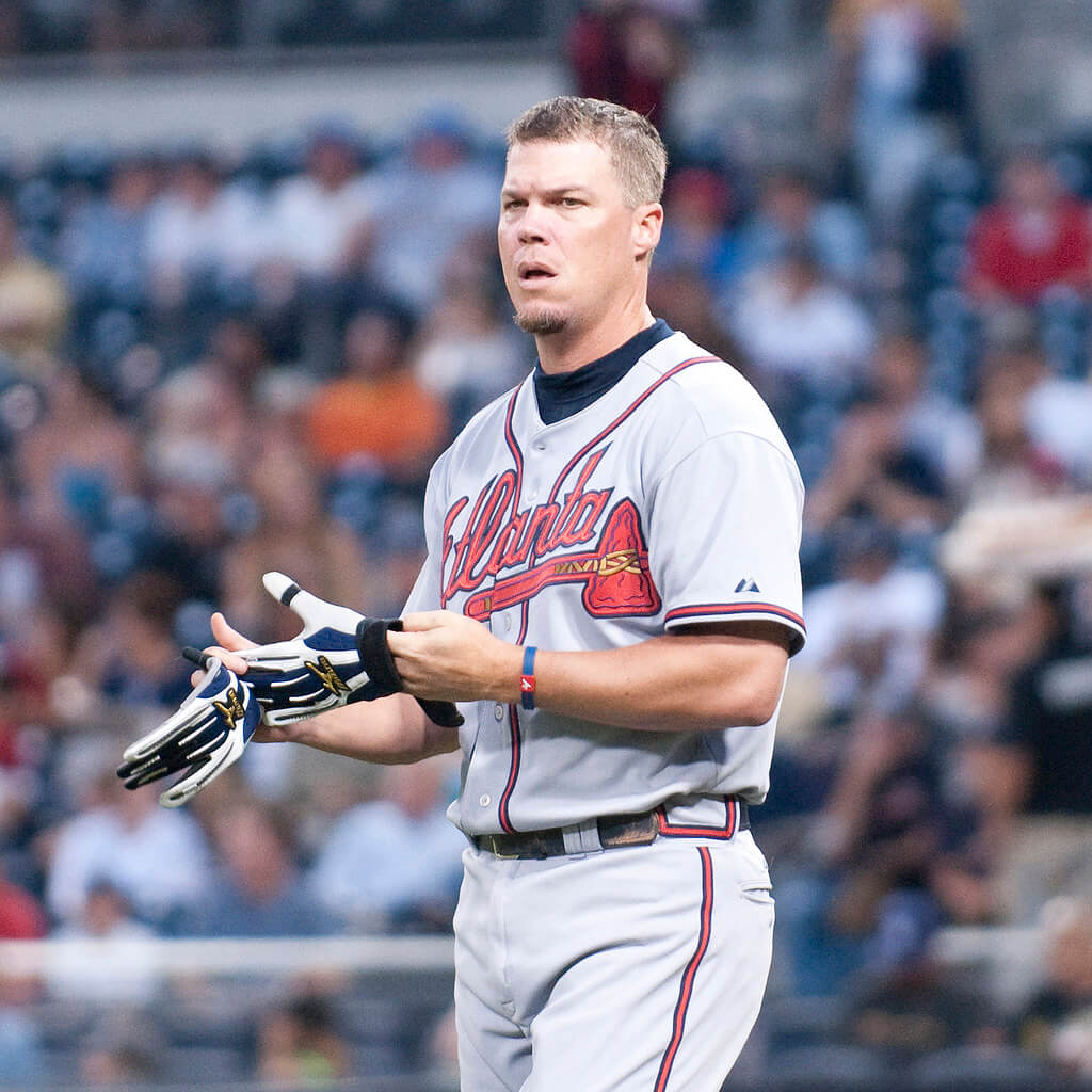 image of Chipper Jones who is one of the best MLB third basemen of all time