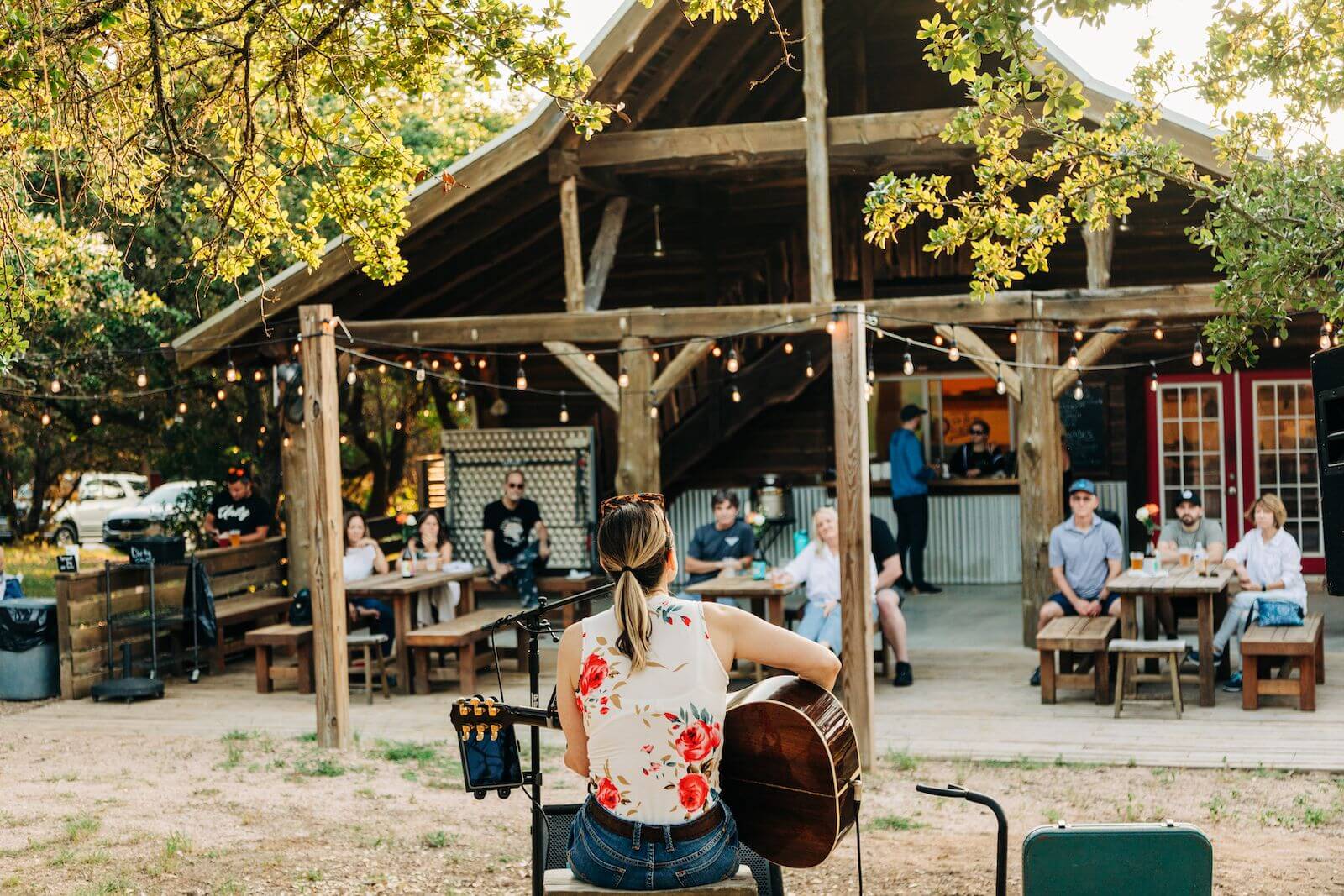 Live music at Jester King Brewery's Cedar Pavilion