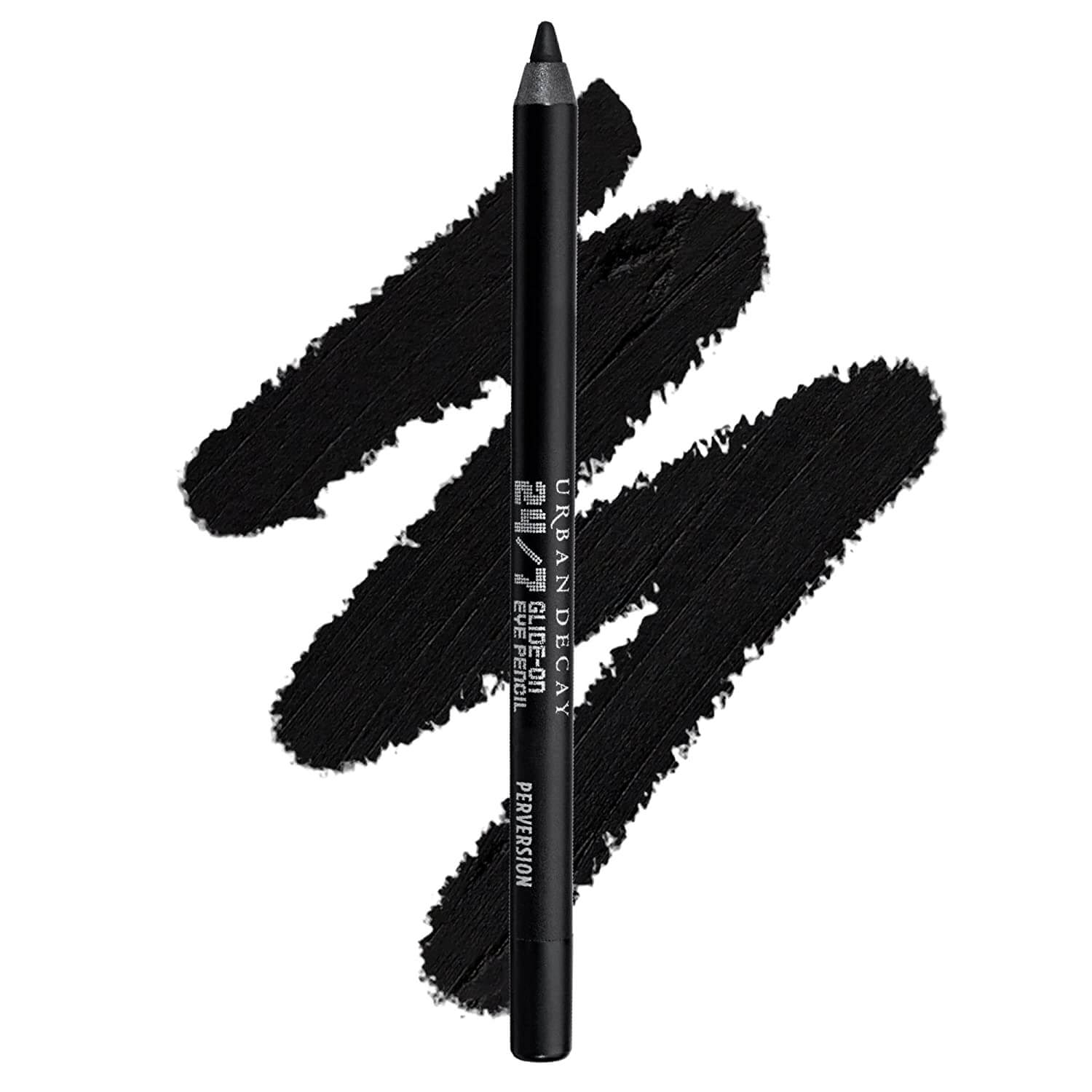 black eyeliner pen with black scribble behind