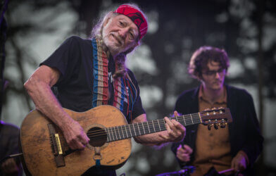 Willie Nelson and son Micah performing at the 2013 Outside Lands music festival Sutro Stage