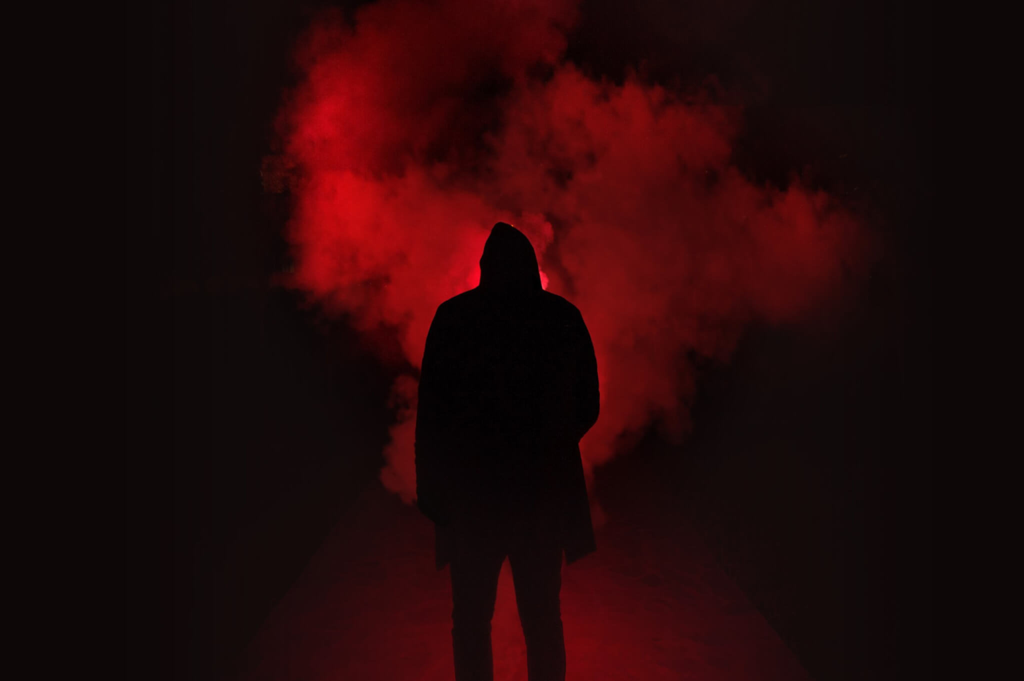 Serial killer's silhouette
