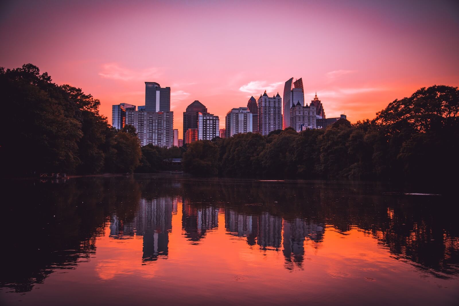 A sunset in Atlanta, Georgia