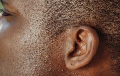 Man's Ear in Close Up