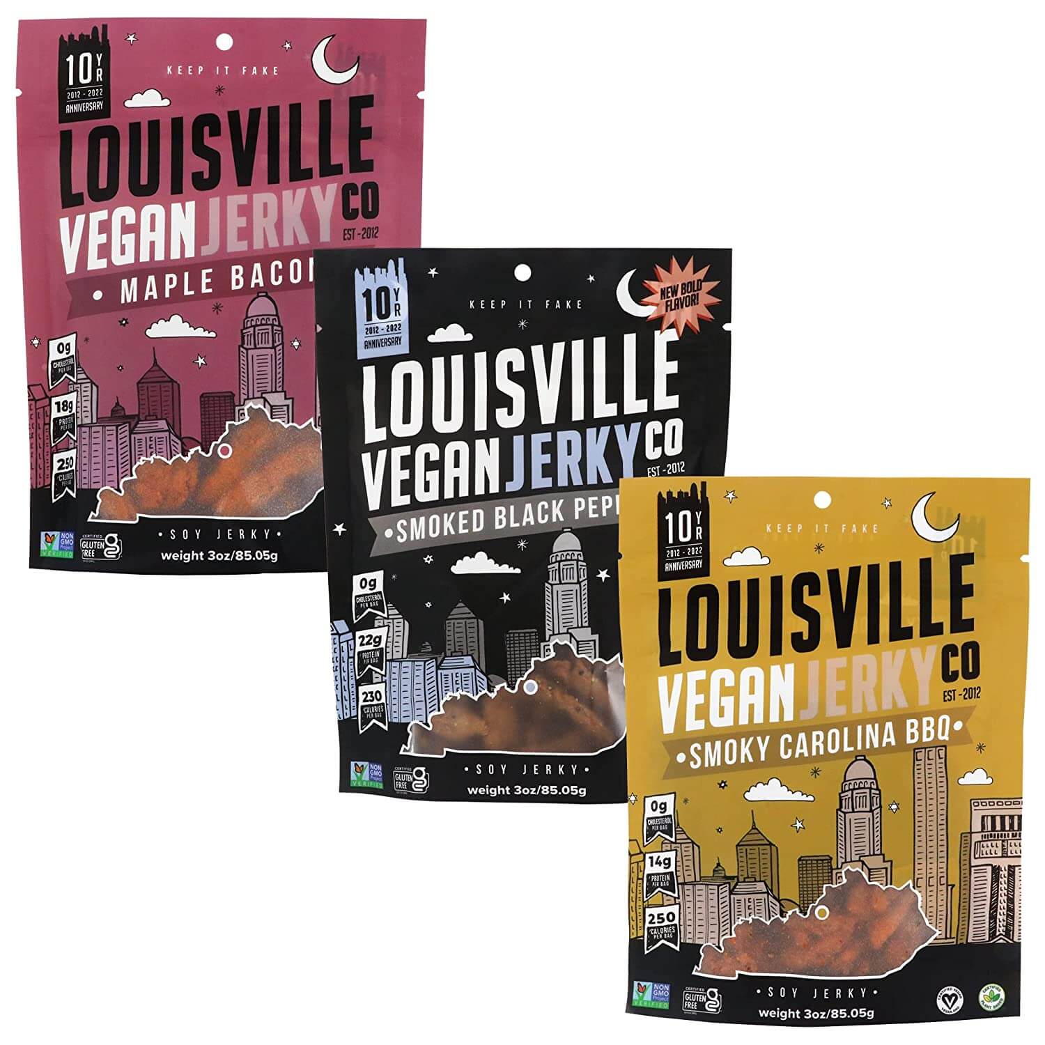 Louisville Vegan Jerky Three-Pack