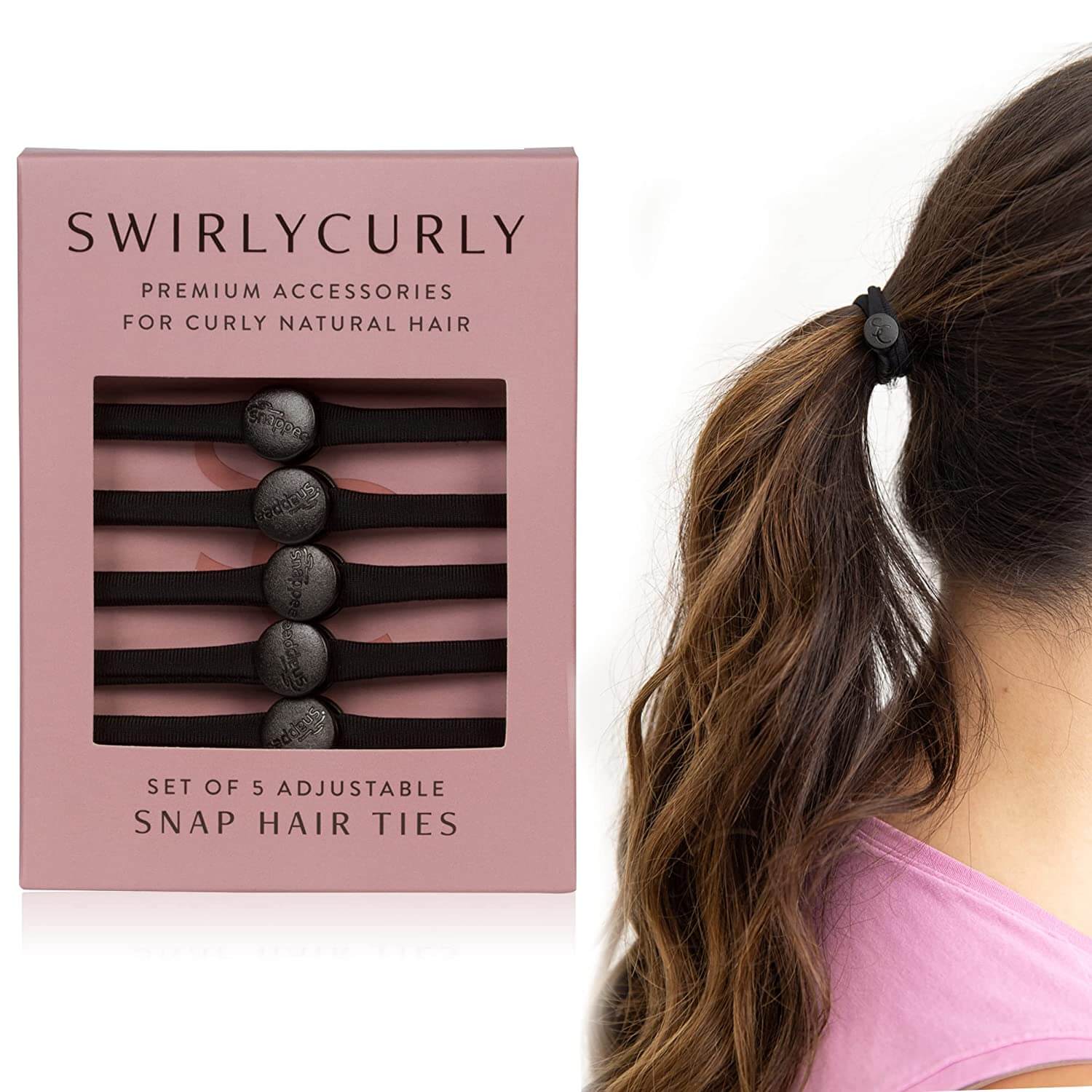 Swirly Curly Snap Hair Tie